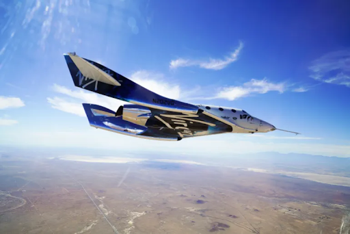 Virgin Galactic spaceplane that took company founder, Richard Branson to the edge of space in July 2021. (source: Aljazeera.com)

